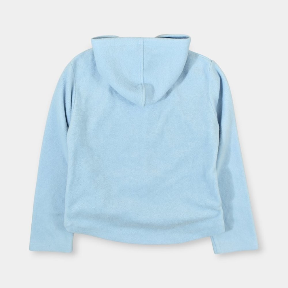 (XS) 2000's | Vintage Women's Bootleg Nike Hooded Fleece Full Zip Logo Blue - Picture 2 of 2